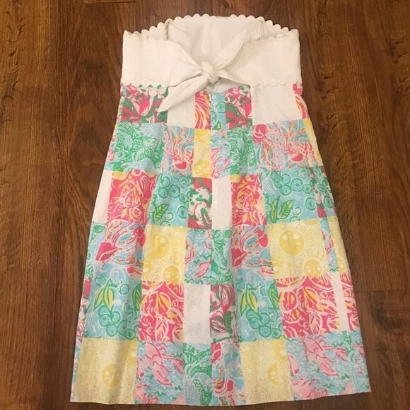 Lilly Pulitzer strapless Franco Dress - Picture 4 of 6